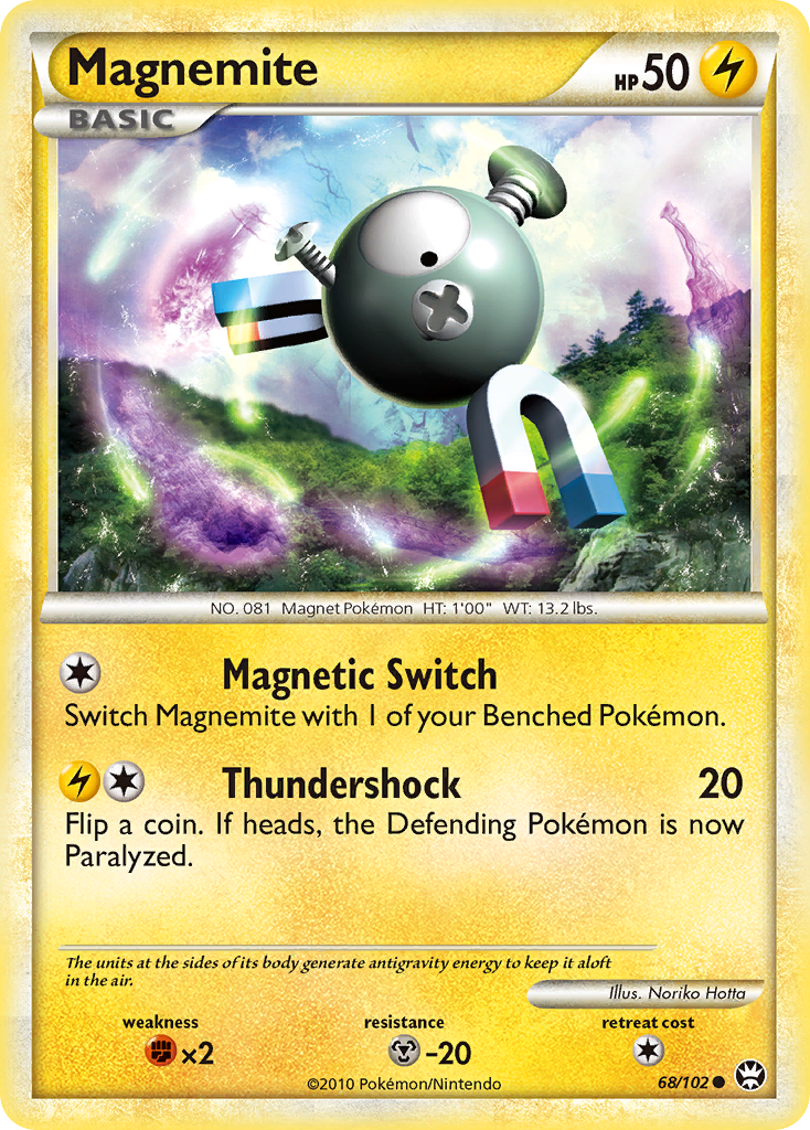 Magnemite (68/102) [HeartGold & SoulSilver: Triumphant] | Galaxy Games LLC