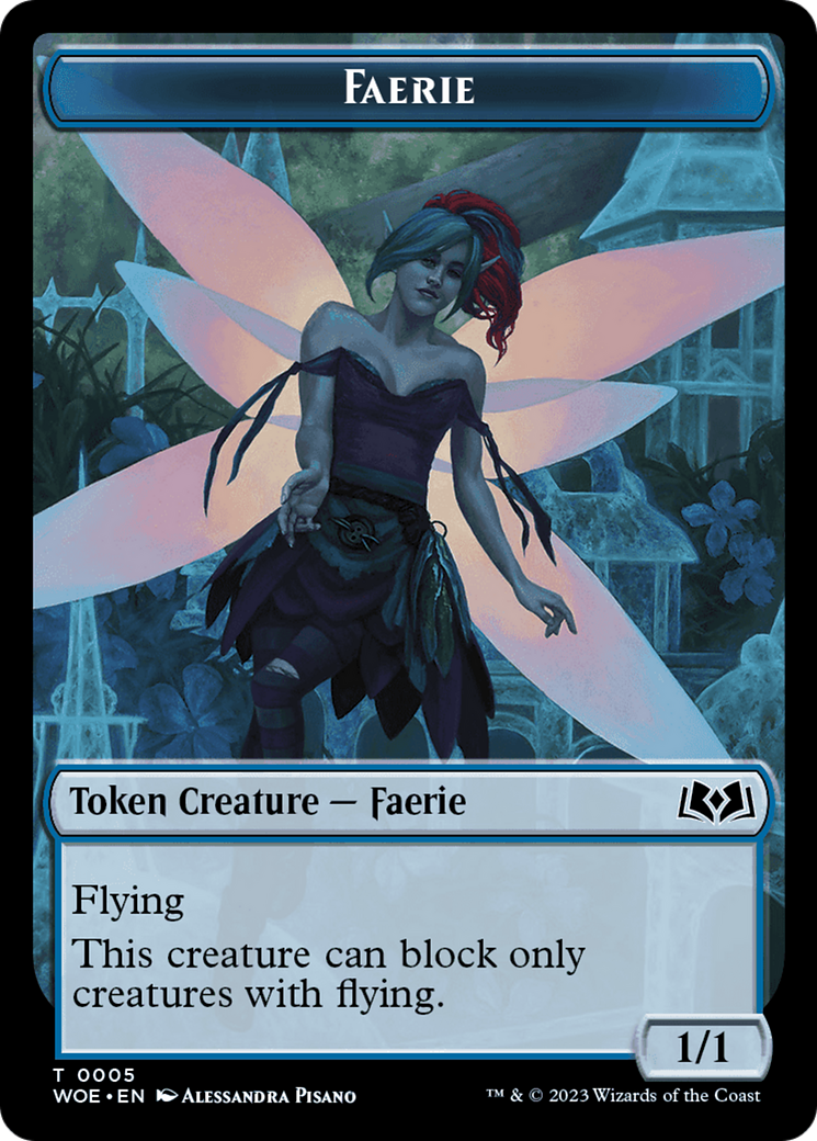 Faerie // Food (0013) Double-Sided Token [Wilds of Eldraine Tokens] | Galaxy Games LLC