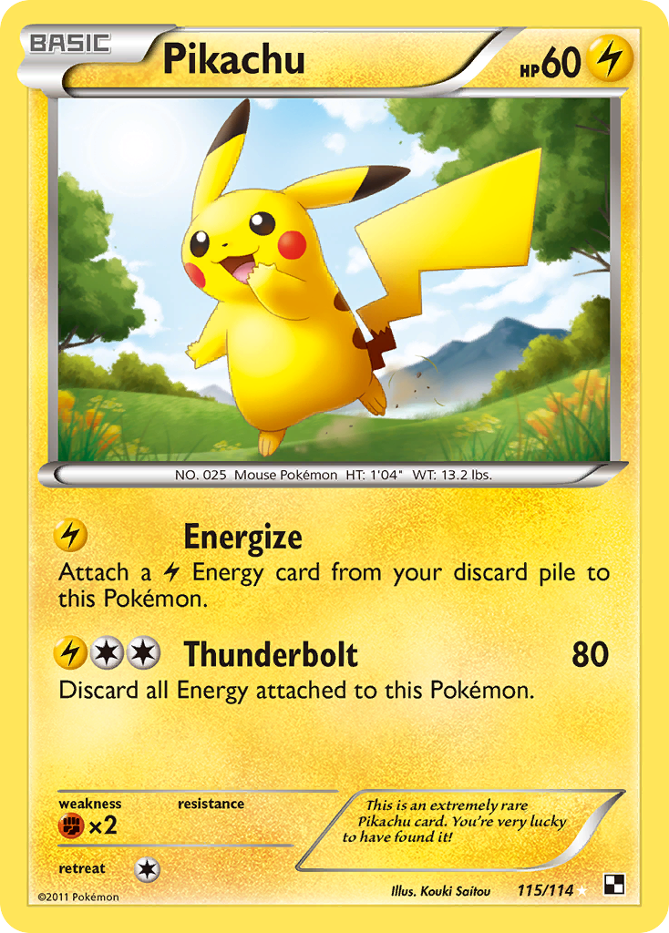 Pikachu (115/114) [Black & White: Base Set] | Galaxy Games LLC