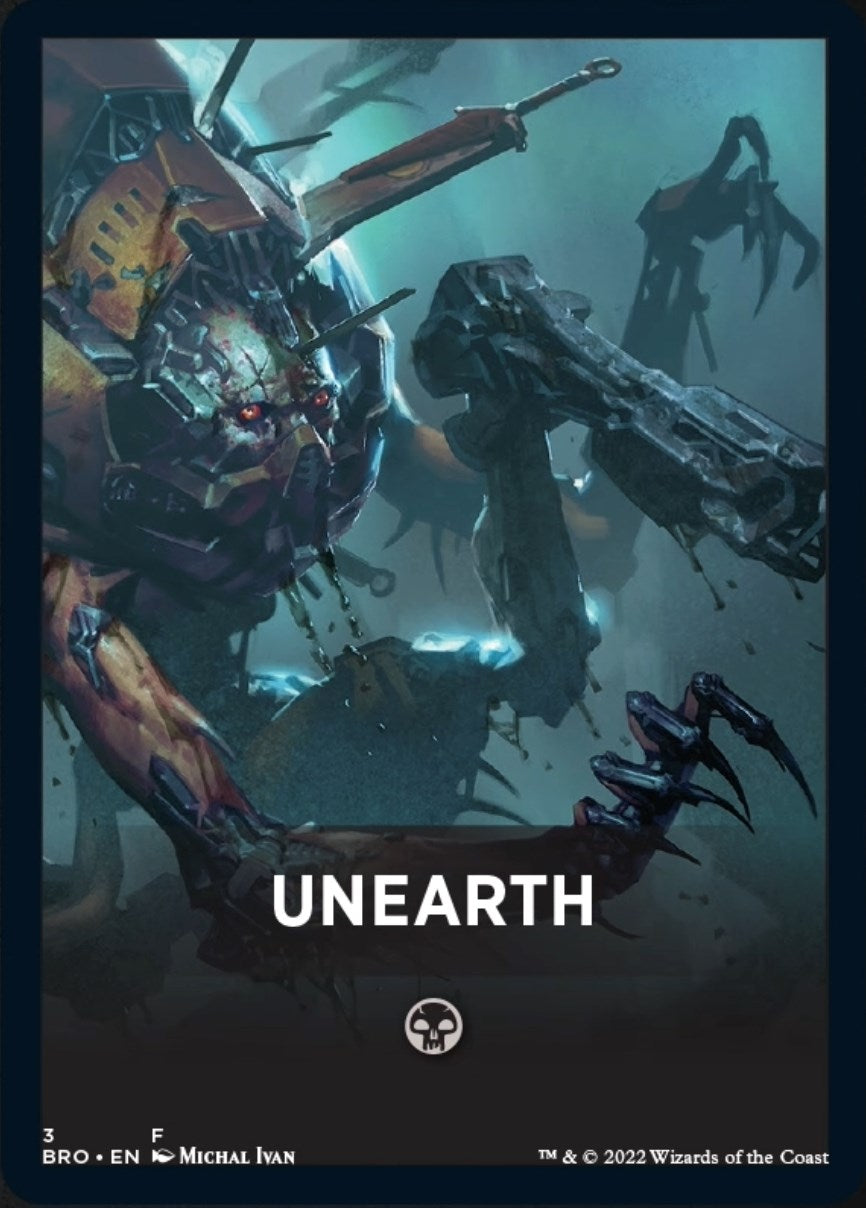 Unearth Theme Card [The Brothers' War Tokens] | Galaxy Games LLC