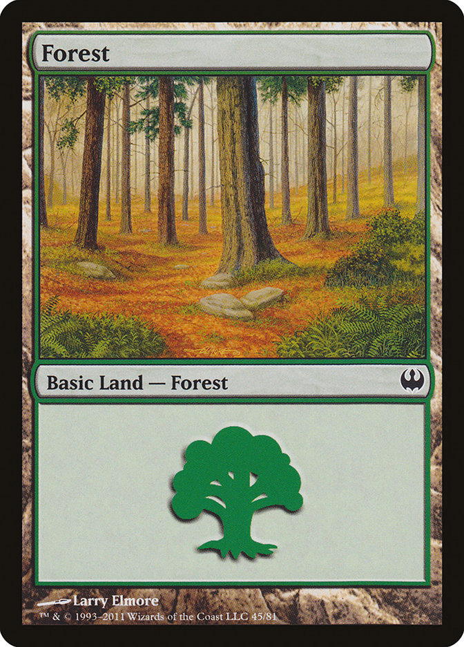 Forest (45) [Duel Decks: Knights vs. Dragons] | Galaxy Games LLC