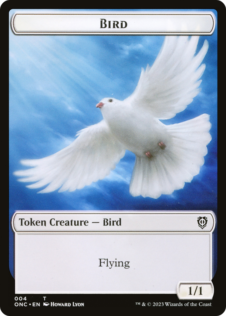 Bird // Cat Double-Sided Token [Phyrexia: All Will Be One Commander Tokens] | Galaxy Games LLC