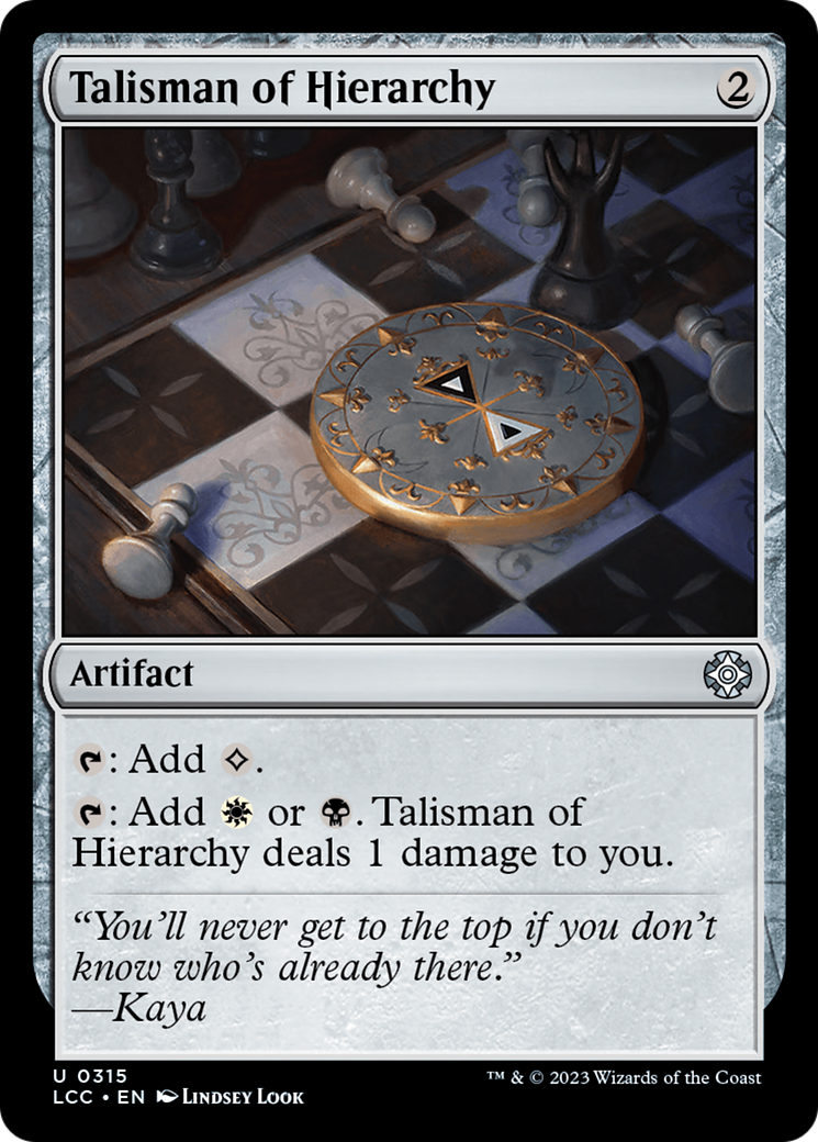 Talisman of Hierarchy [The Lost Caverns of Ixalan Commander] | Galaxy Games LLC