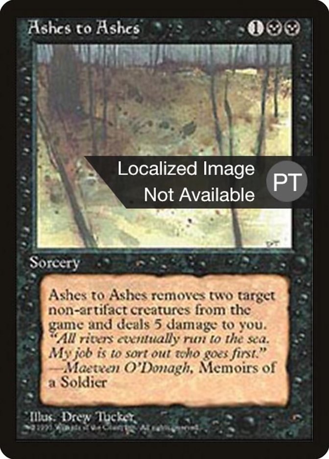 Ashes to Ashes [Fourth Edition (Foreign Black Border)] | Galaxy Games LLC