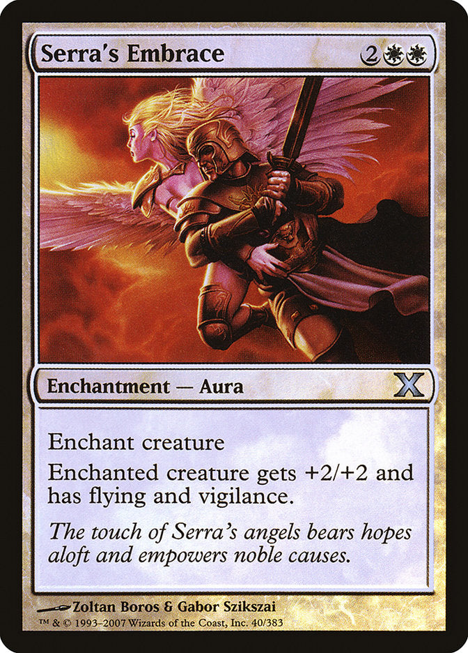Serra's Embrace (Premium Foil) [Tenth Edition] | Galaxy Games LLC