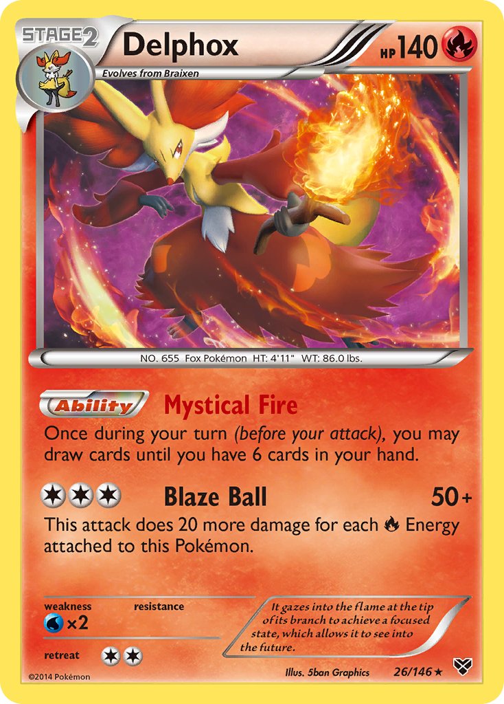 Delphox (26/146) (Cosmos Holo) (Blister Exclusive) [XY: Base Set] | Galaxy Games LLC