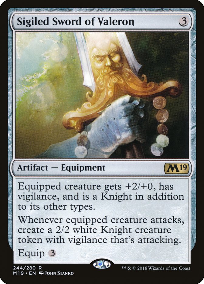 Sigiled Sword of Valeron [Core Set 2019] | Galaxy Games LLC