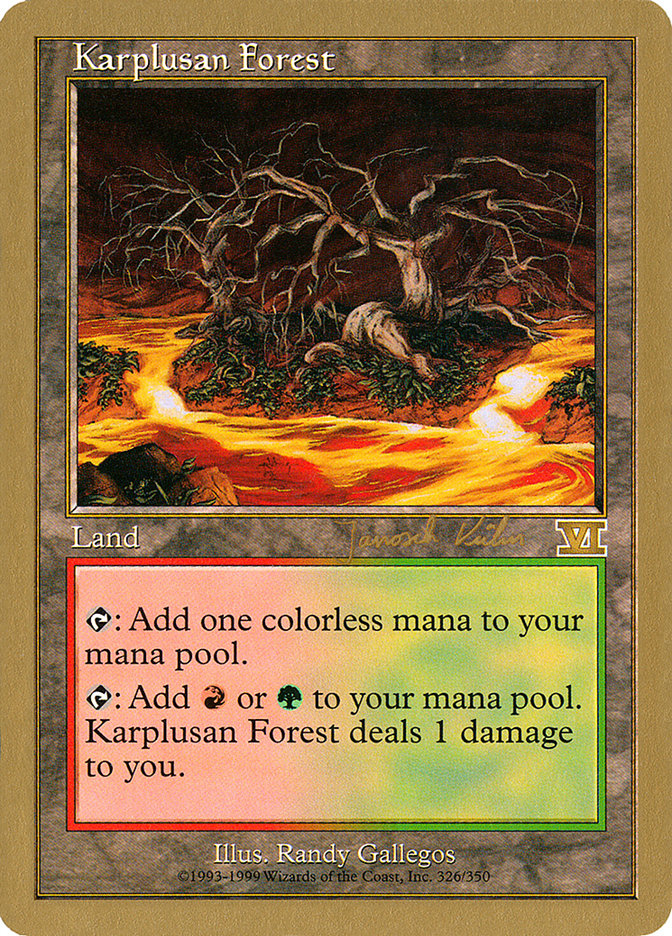 Karplusan Forest (Janosch Kuhn) [World Championship Decks 2000] | Galaxy Games LLC