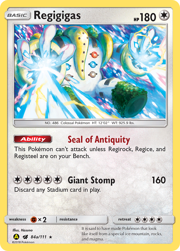 Regigigas (84a/111) (Alternate Art Promo) [Sun & Moon: Crimson Invasion] | Galaxy Games LLC