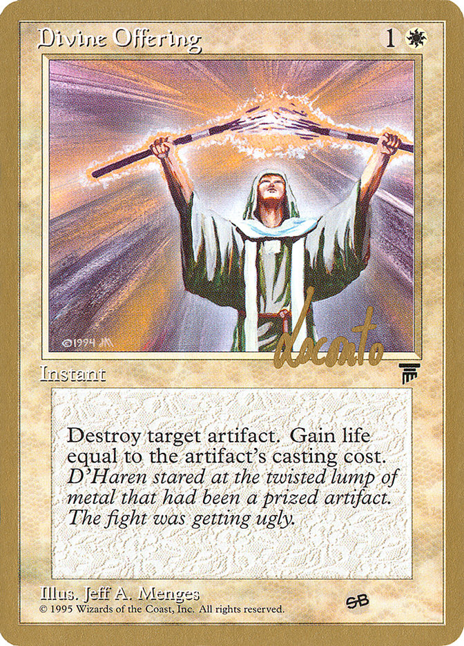 Divine Offering (Michael Loconto) (SB) [Pro Tour Collector Set] | Galaxy Games LLC