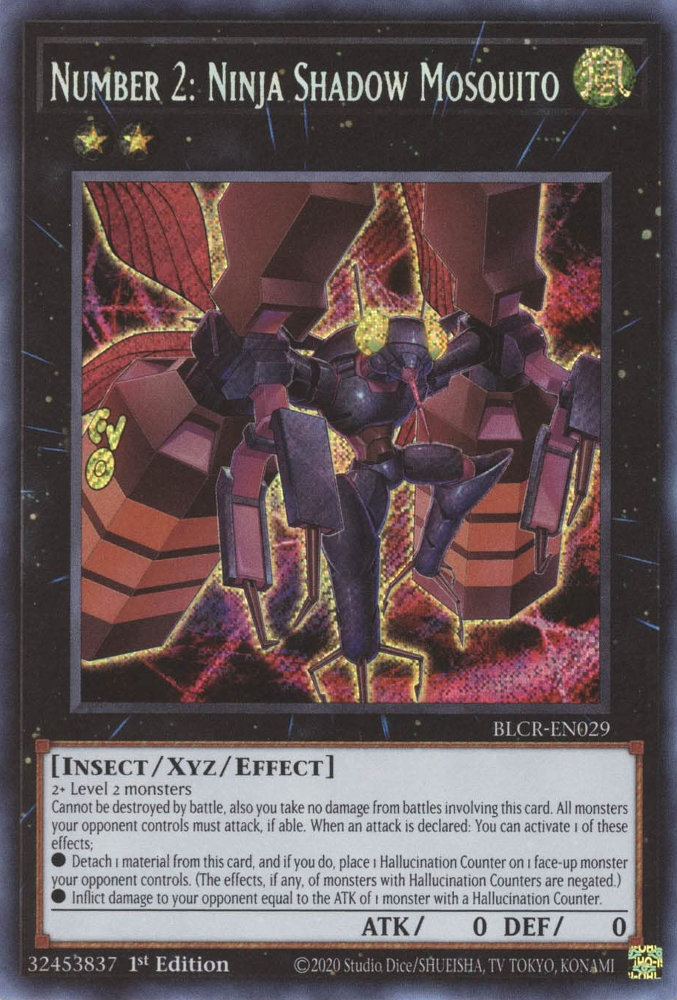 Number 2: Ninja Shadow Mosquito [BLCR-EN029] Secret Rare | Galaxy Games LLC