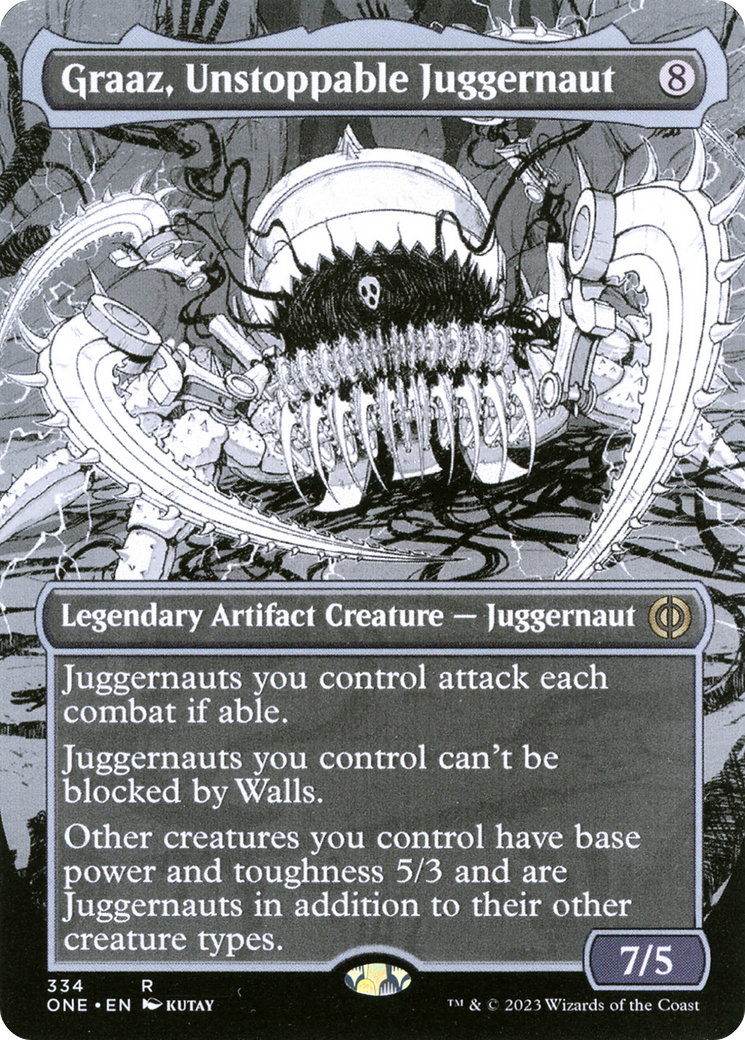 Graaz, Unstoppable Juggernaut (Borderless Manga) [Phyrexia: All Will Be One] | Galaxy Games LLC