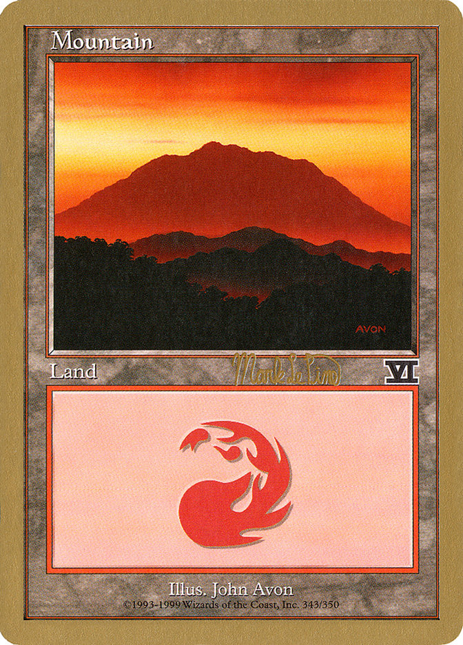 Mountain (mlp346a) (Mark Le Pine) [World Championship Decks 1999] | Galaxy Games LLC