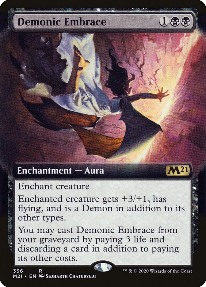 Demonic Embrace (Extended Art) [Core Set 2021] | Galaxy Games LLC