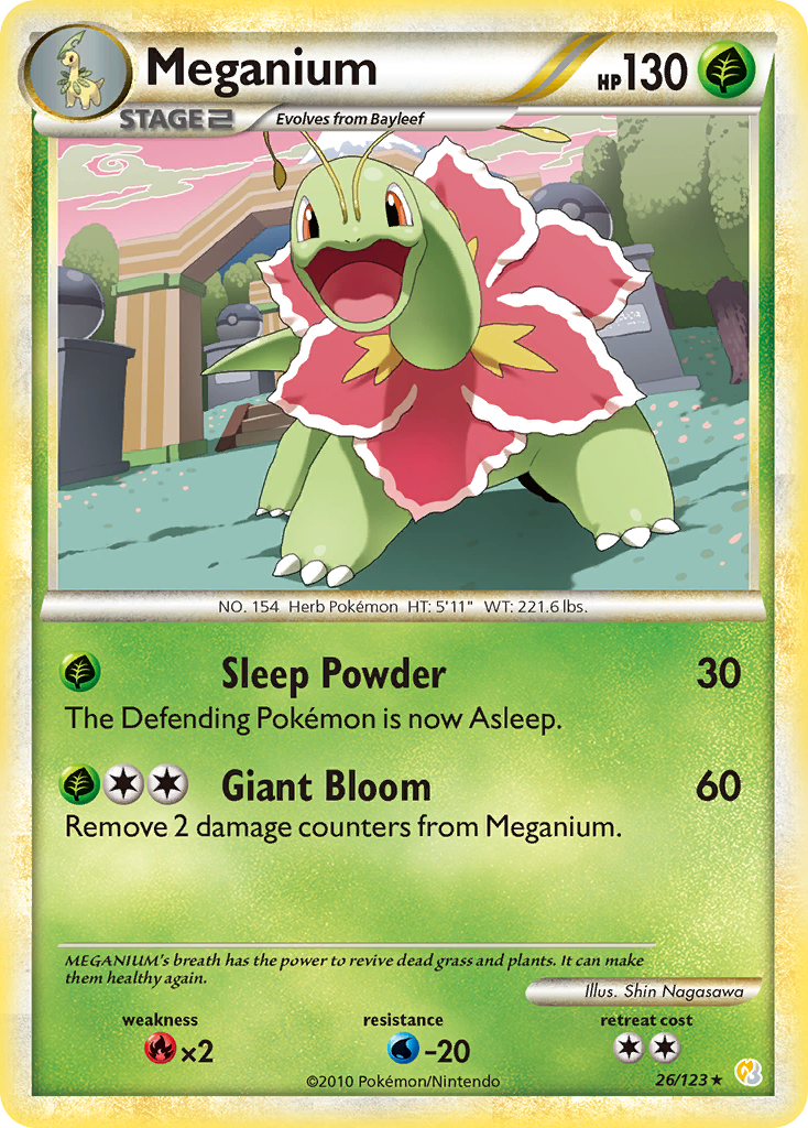 Meganium (26/123) [HeartGold & SoulSilver: Base Set] | Galaxy Games LLC