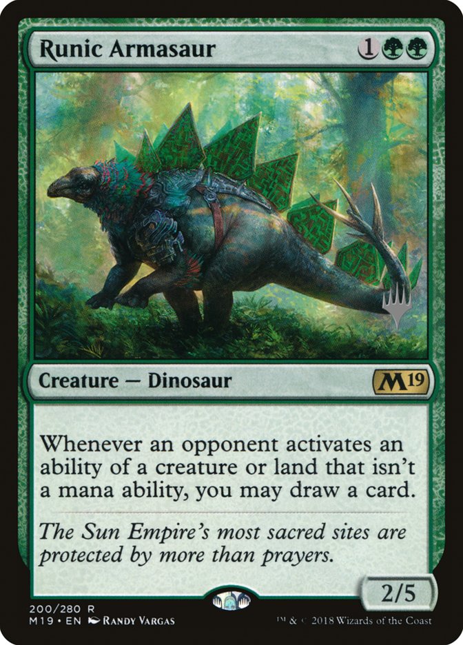 Runic Armasaur (Promo Pack) [Core Set 2019 Promos] | Galaxy Games LLC