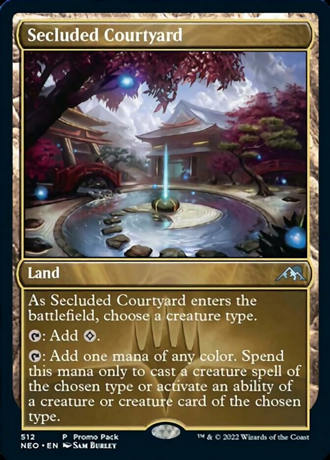 Secluded Courtyard (Promo Pack) [Kamigawa: Neon Dynasty Promos] | Galaxy Games LLC