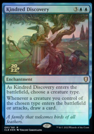 Kindred Discovery [Commander Legends: Battle for Baldur's Gate Prerelease Promos] | Galaxy Games LLC