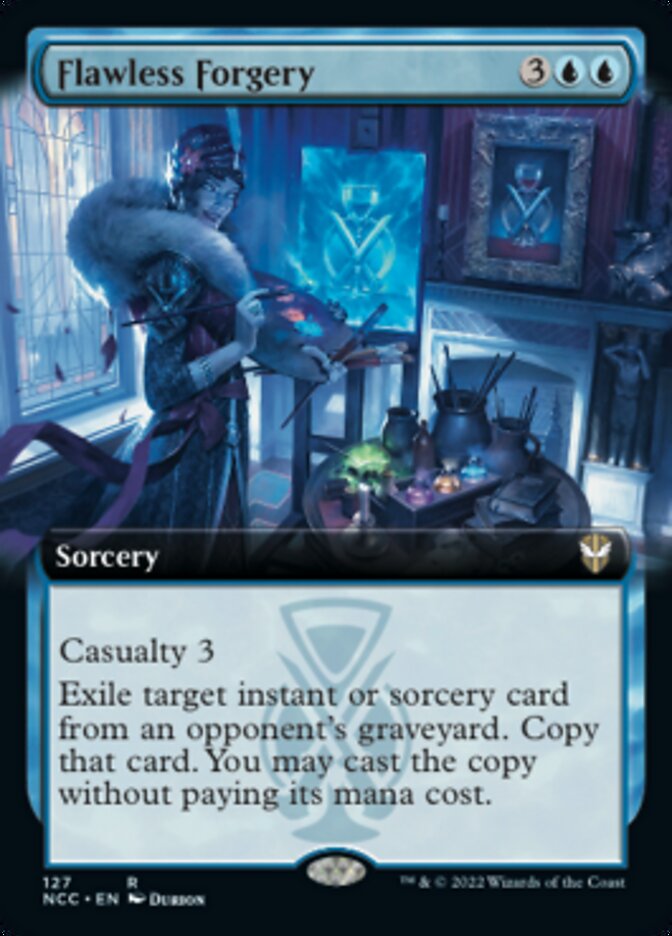 Flawless Forgery (Extended Art) [Streets of New Capenna Commander] | Galaxy Games LLC