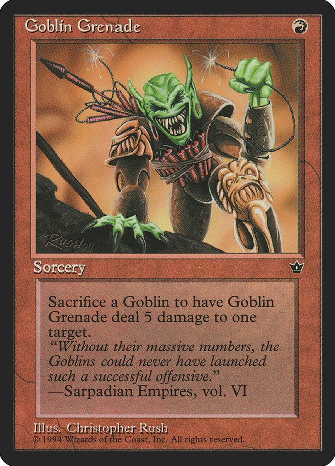 Goblin Grenade (Christopher Rush) [Fallen Empires] | Galaxy Games LLC