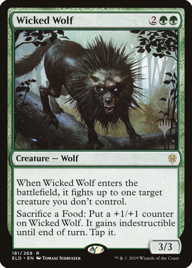 Wicked Wolf (Promo Pack) [Throne of Eldraine Promos] | Galaxy Games LLC