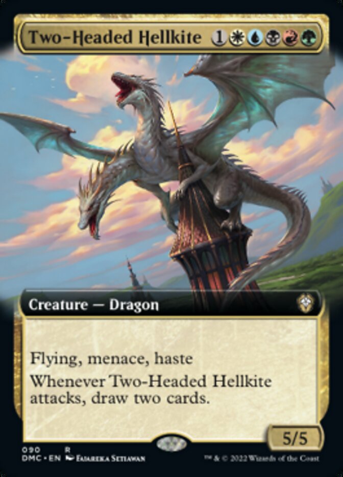 Two-Headed Hellkite (Extended Art) [Dominaria United Commander] | Galaxy Games LLC