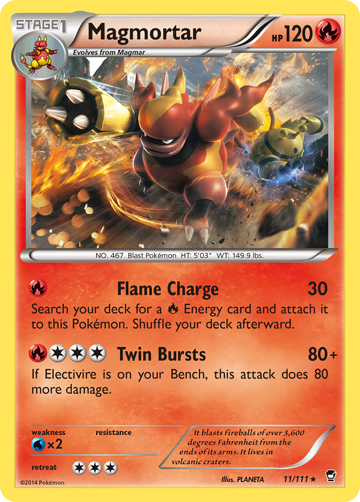 Magmortar (11/111) [XY: Furious Fists] | Galaxy Games LLC