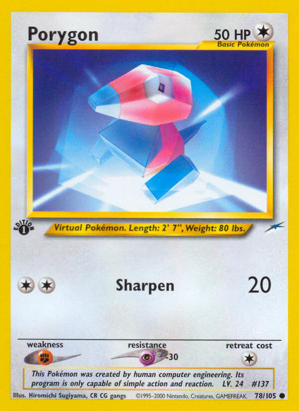 Porygon (78/105) [Neo Destiny 1st Edition] | Galaxy Games LLC