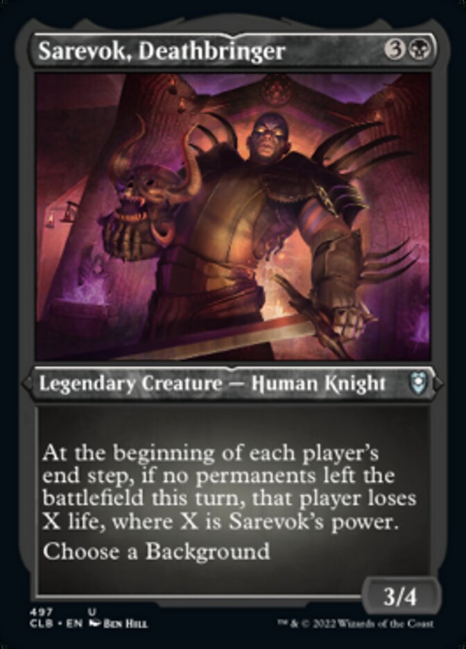 Sarevok, Deathbringer (Foil Etched) [Commander Legends: Battle for Baldur's Gate] | Galaxy Games LLC