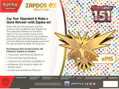 Scarlet & Violet: 151 - Zapdos ex Box | Galaxy Games LLC