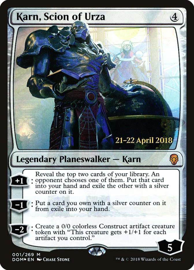 Karn, Scion of Urza [Dominaria Prerelease Promos] | Galaxy Games LLC