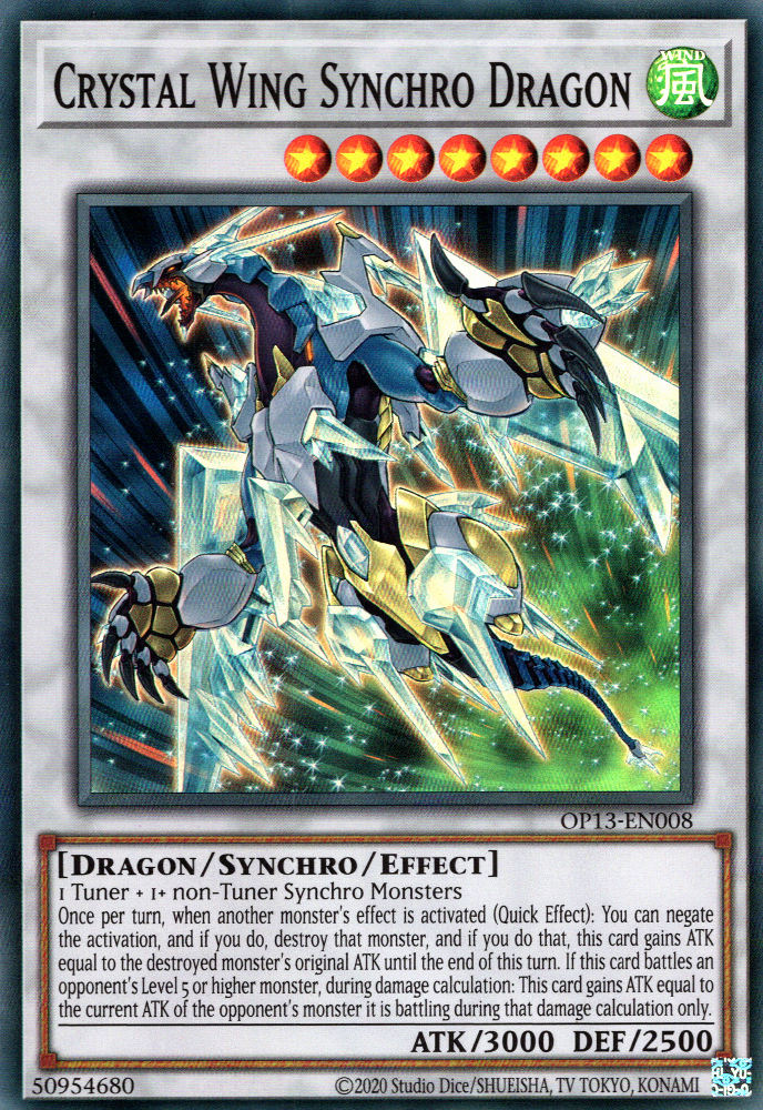 Crystal Wing Synchro Dragon [OP13-EN008] Super Rare | Galaxy Games LLC