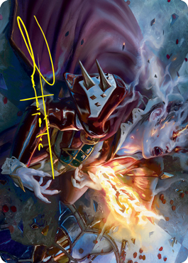 Flame-Blessed Bolt Art Card (Gold-Stamped Signature) [Innistrad: Crimson Vow Art Series] | Galaxy Games LLC