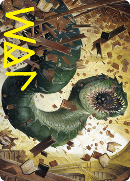 Bookwurm Art Card (Gold-Stamped Signature) [Strixhaven: School of Mages Art Series] | Galaxy Games LLC