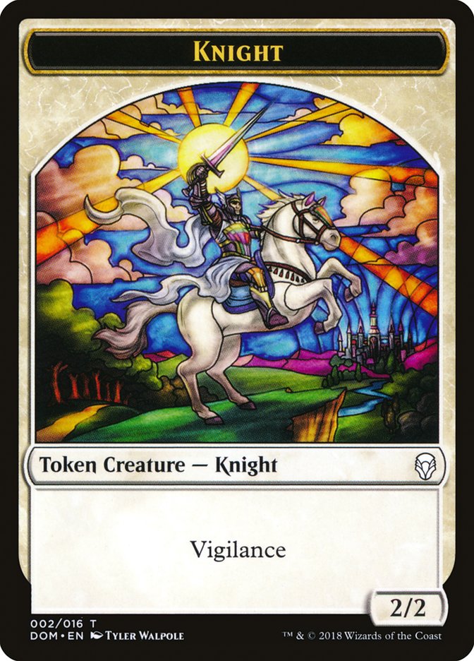 Knight Token (002/016) [Dominaria Tokens] | Galaxy Games LLC