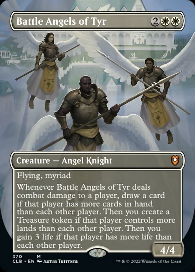 Battle Angels of Tyr (Borderless Alternate Art) [Commander Legends: Battle for Baldur's Gate] | Galaxy Games LLC