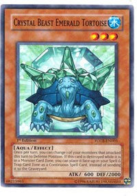 Crystal Beast Emerald Tortoise [FOTB-EN003] Common | Galaxy Games LLC