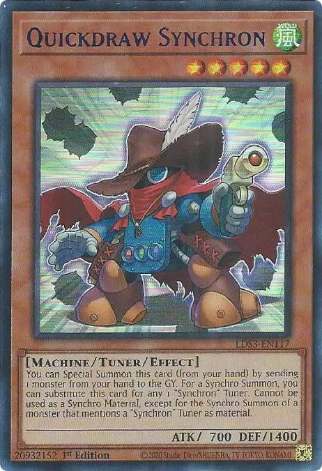 Quickdraw Synchron (Blue) [LDS3-EN117] Ultra Rare | Galaxy Games LLC