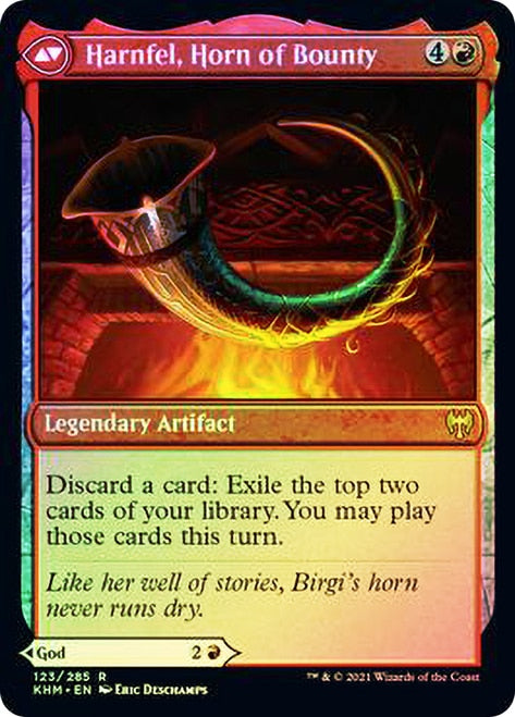 Birgi, God of Storytelling // Harnfel, Horn of Bounty [Kaldheim Prerelease Promos] | Galaxy Games LLC