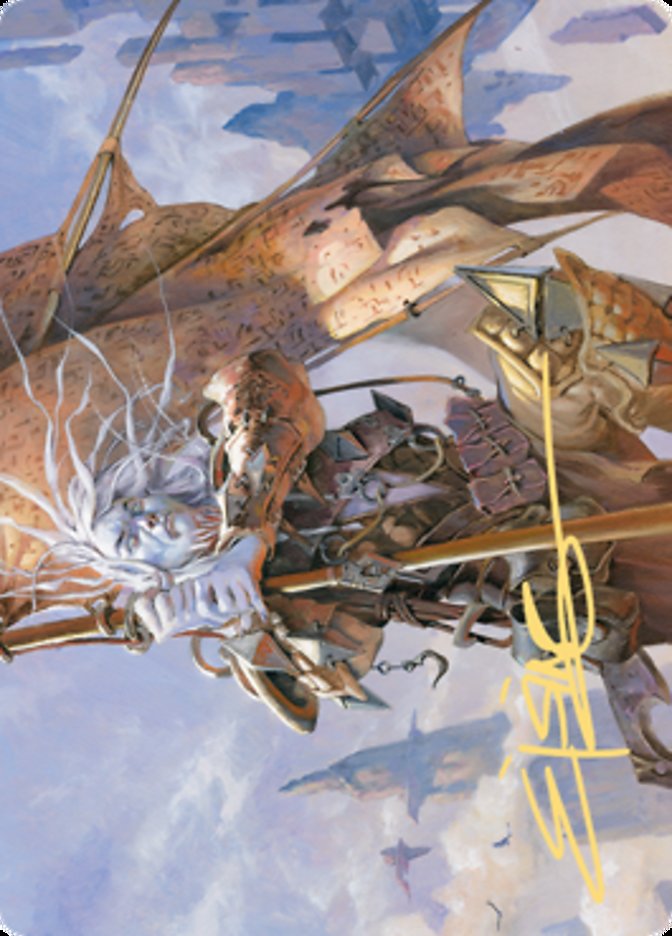 Sea Gate Banneret Art Card (Gold-Stamped Signature) [Zendikar Rising Art Series] | Galaxy Games LLC