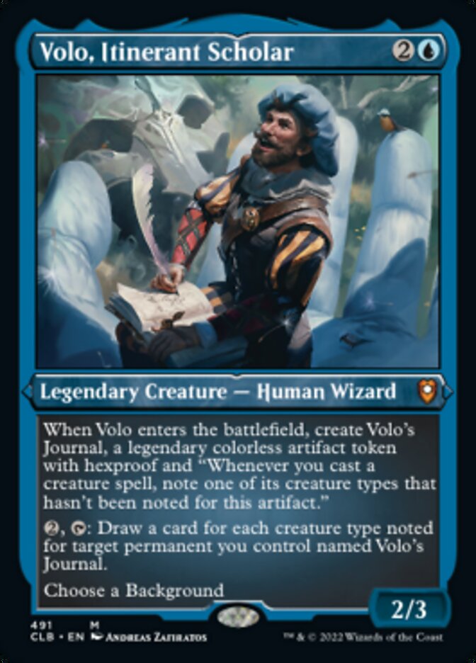 Volo, Itinerant Scholar (Foil Etched) [Commander Legends: Battle for Baldur's Gate] | Galaxy Games LLC