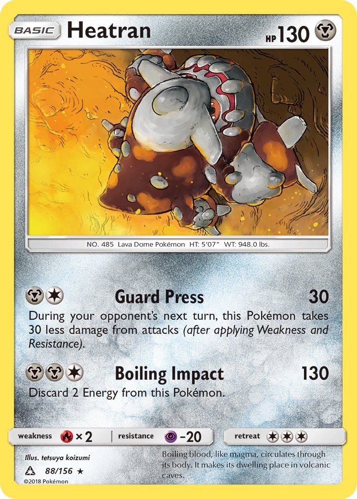 Heatran (88/156) (Prerelease Kit Exclusive) (Theme Deck Exclusive) [Sun & Moon: Ultra Prism] | Galaxy Games LLC