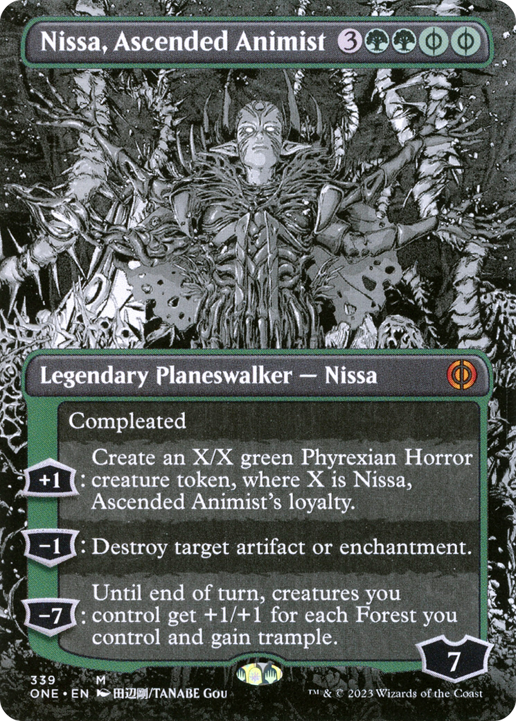 Nissa, Ascended Animist (Borderless Manga) [Phyrexia: All Will Be One] | Galaxy Games LLC