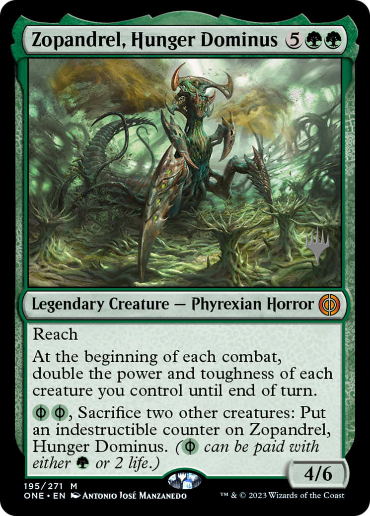 Zopandrel, Hunger Dominus (Promo Pack) [Phyrexia: All Will Be One Promos] | Galaxy Games LLC