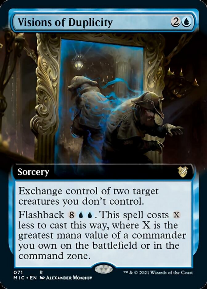 Visions of Duplicity (Extended Art) [Innistrad: Midnight Hunt Commander] | Galaxy Games LLC