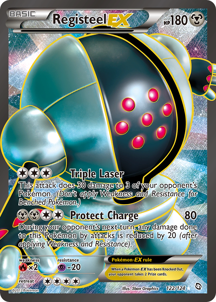 Registeel EX (122/124) [Black & White: Dragons Exalted] | Galaxy Games LLC