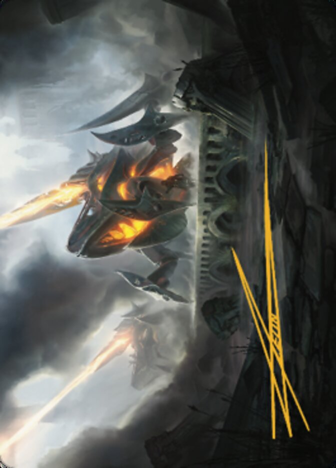 Skitterbeam Battalion Art Card (Gold-Stamped Signature) [The Brothers' War Art Series] | Galaxy Games LLC
