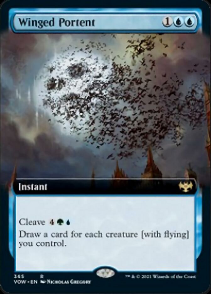 Winged Portent (Extended Art) [Innistrad: Crimson Vow] | Galaxy Games LLC