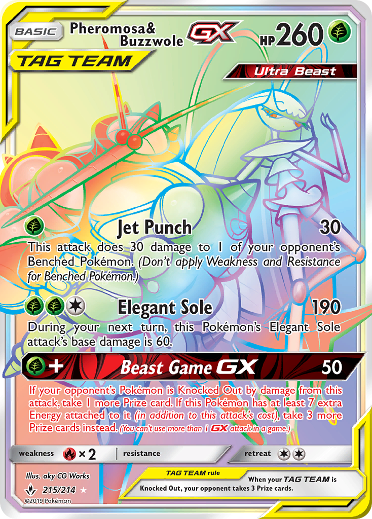 Pheromosa & Buzzwole GX (215/214) [Sun & Moon: Unbroken Bonds] | Galaxy Games LLC