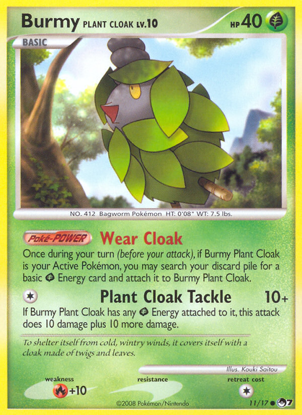 Burmy Plant Cloak (11/17) [POP Series 7] | Galaxy Games LLC